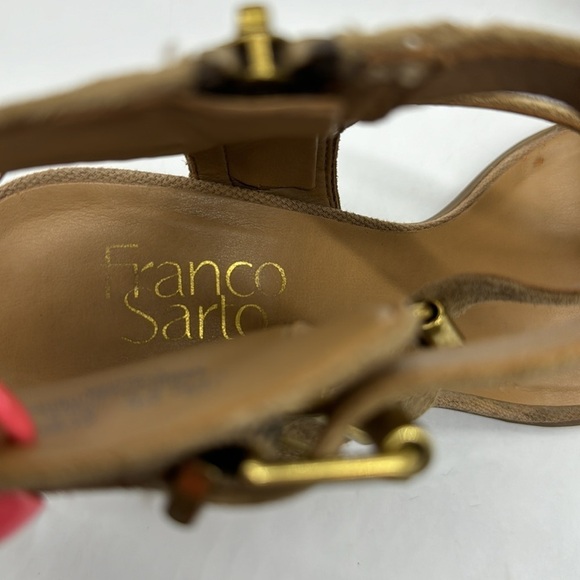 Franco Sarto Tan Suede Block Heel Sandals Size 7.5 MCH6229D - Picture 9 of 10